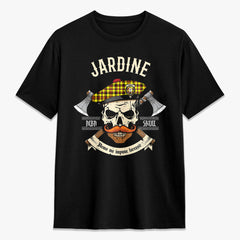 Jardine Tartan Crest 2D T-shirt - Alba Skull Style