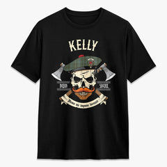 Kelly Dress Tartan Crest 2D T-shirt - Alba Skull Style