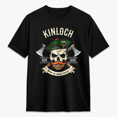 Kinloch Tartan Crest 2D T-shirt - Alba Skull Style