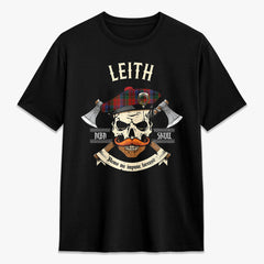 Leith Tartan Crest 2D T-shirt - Alba Skull Style