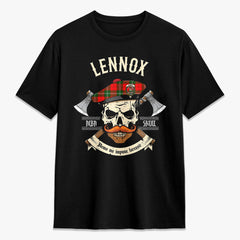 Lennox (Lennox Kincaid) Tartan Crest 2D T-shirt - Alba Skull Style