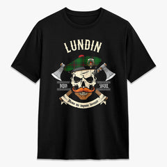 Lundin Tartan Crest 2D T-shirt - Alba Skull Style