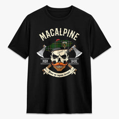 MacAlpine Modern Tartan Crest 2D T-shirt - Alba Skull Style