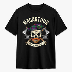 MacArthur - Milton Tartan Crest 2D T-shirt - Alba Skull Style