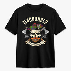 MacDonald (Clan Ranald) Tartan Crest 2D T-shirt - Alba Skull Style