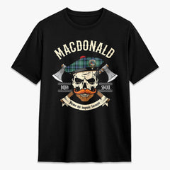 MacDonald of the Isles Hunting Ancient Tartan Crest 2D T-shirt - Alba Skull Style