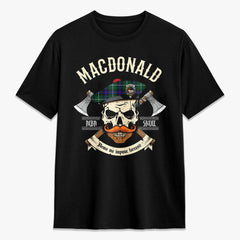 MacDonald of the Isles Hunting Modern Tartan Crest 2D T-shirt - Alba Skull Style