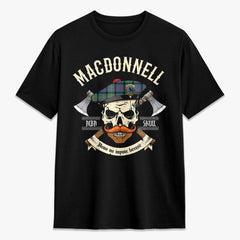 MacDonnell of Glengarry Ancient Tartan Crest 2D T-shirt - Alba Skull Style