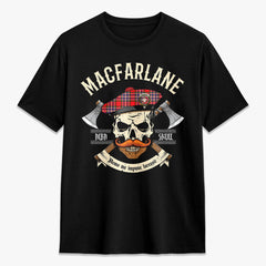 MacFarlane Modern Tartan Crest 2D T-shirt - Alba Skull Style