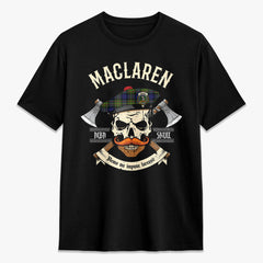 MacLaren Modern Tartan Crest 2D T-shirt - Alba Skull Style