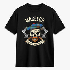 MacLeod of Harris Ancient Tartan Crest 2D T-shirt - Alba Skull Style