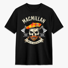 MacMillan Clan Tartan Crest 2D T-shirt - Alba Skull Style