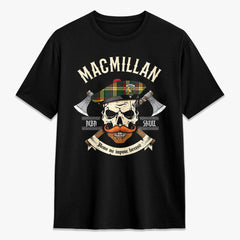 MacMillan Old Modern Tartan Crest 2D T-shirt - Alba Skull Style