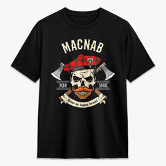 MacNab Modern Tartan Crest 2D T-shirt - Alba Skull Style