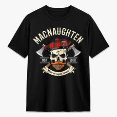 MacNaughten Tartan Crest 2D T-shirt - Alba Skull Style