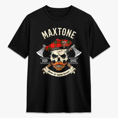 Maxtone Tartan Crest 2D T-shirt - Alba Skull Style