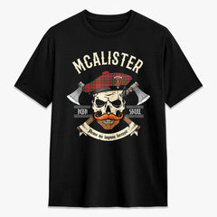 McAlister Modern Tartan Crest 2D T-shirt - Alba Skull Style