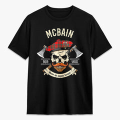 McBain Tartan Crest 2D T-shirt - Alba Skull Style