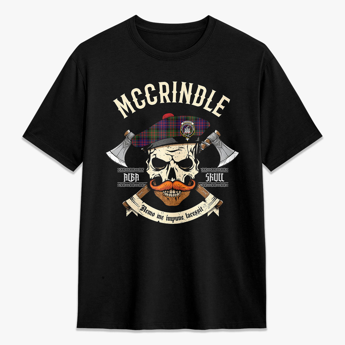 McCrindle Tartan Crest 2D T-shirt - Alba Skull Style