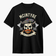 McIntyre Ancient Tartan Crest 2D T-shirt - Alba Skull Style