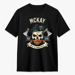 McKay Modern Tartan Crest 2D T-shirt - Alba Skull Style