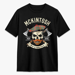 McKintosh Ancient Tartan Crest 2D T-shirt - Alba Skull Style