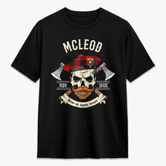 McLeod of Raasay Tartan Crest 2D T-shirt - Alba Skull Style