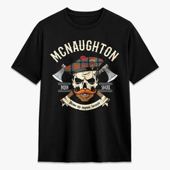 McNaughton Ancient Tartan Crest 2D T-shirt - Alba Skull Style