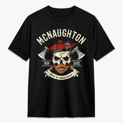 McNaughton Modern Tartan Crest 2D T-shirt - Alba Skull Style