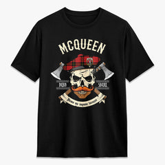 McQueen Modern Tartan Crest 2D T-shirt - Alba Skull Style