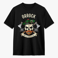 Orrock Tartan Crest 2D T-shirt - Alba Skull Style