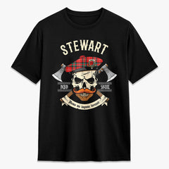 Stewart (Stuart) of Bute Tartan Crest 2D T-shirt - Alba Skull Style