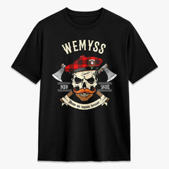 Wemyss Modern Tartan Crest 2D T-shirt - Alba Skull Style