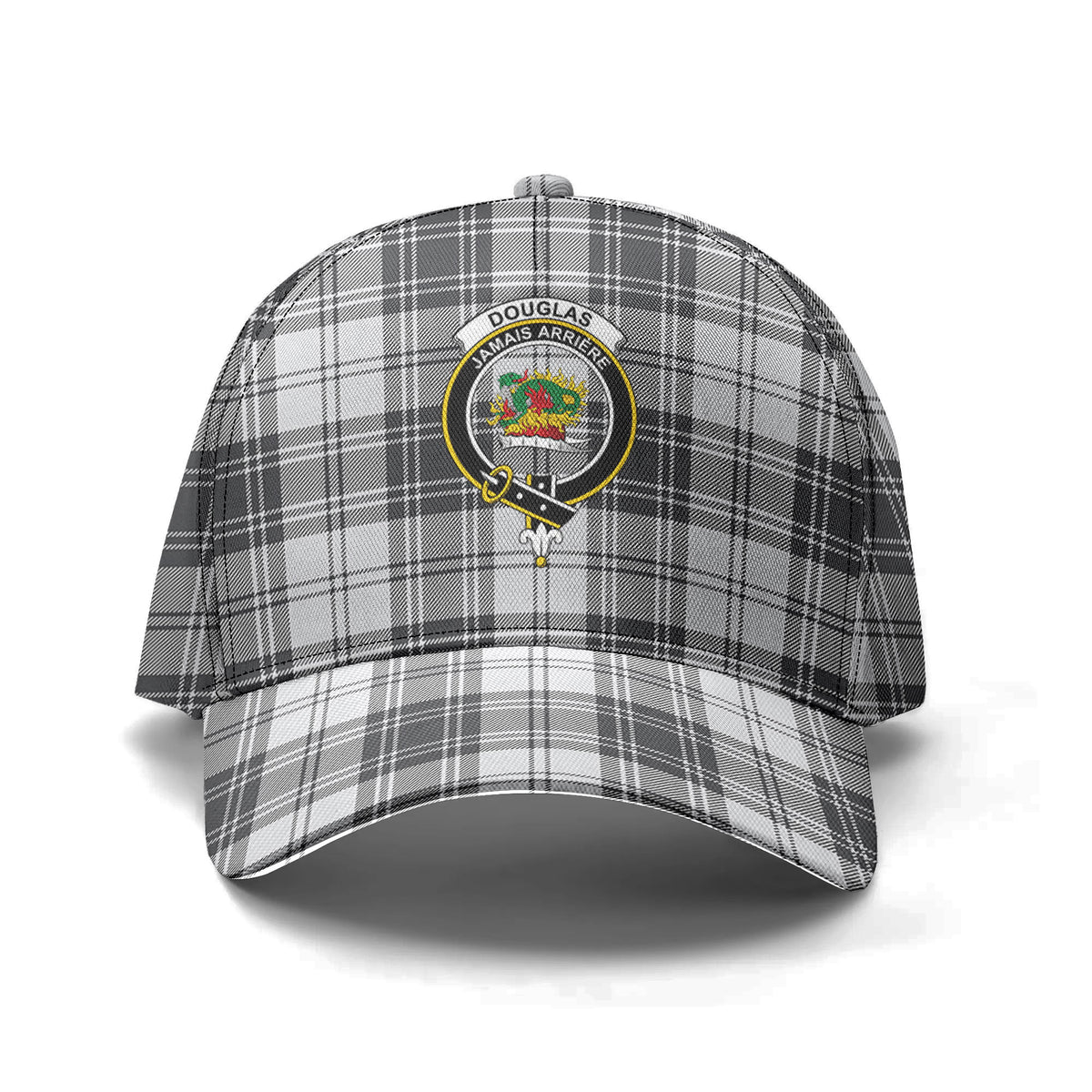 Douglas Grey Modern Tartan Crest Classic Cap