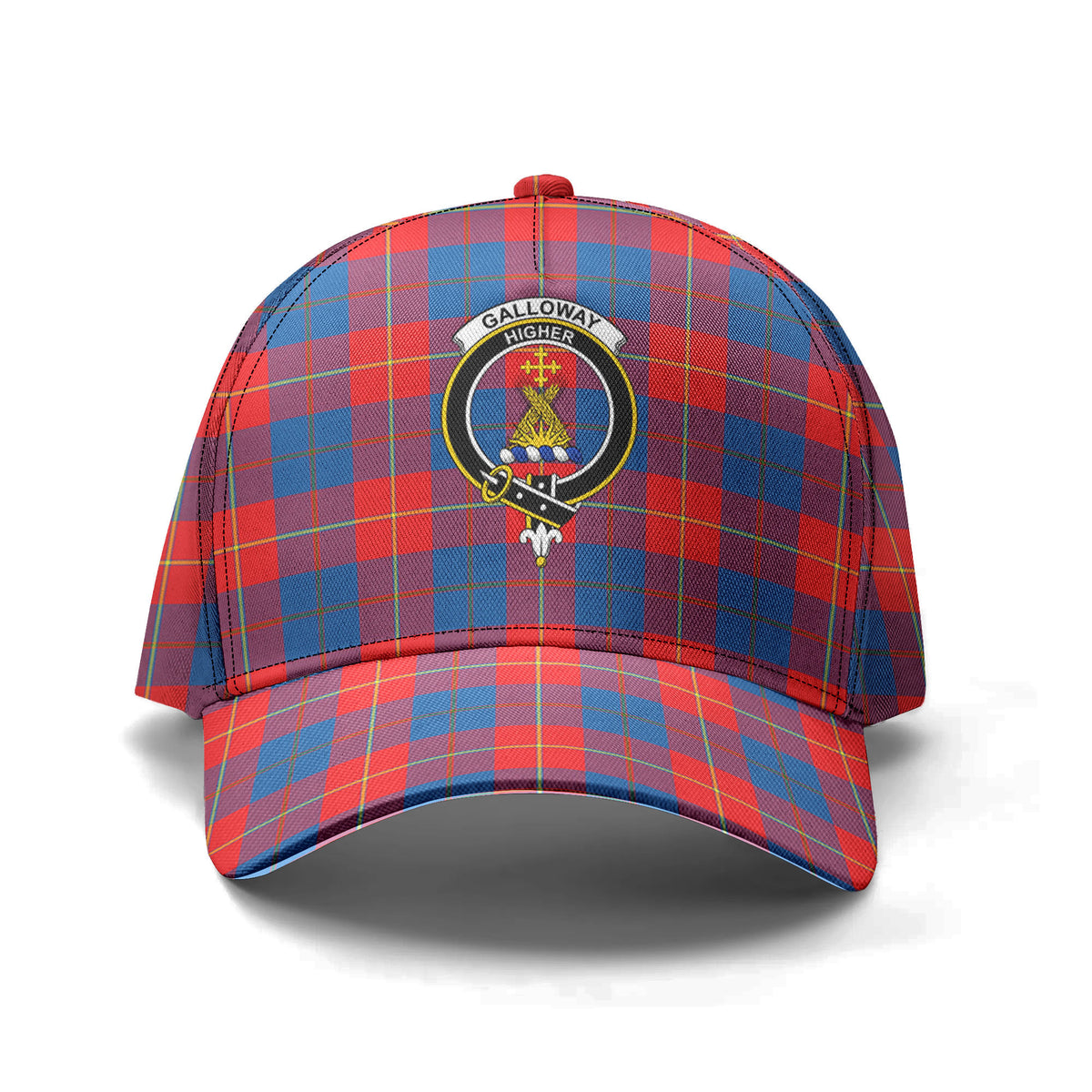 Galloway Red Tartan Crest Classic Cap