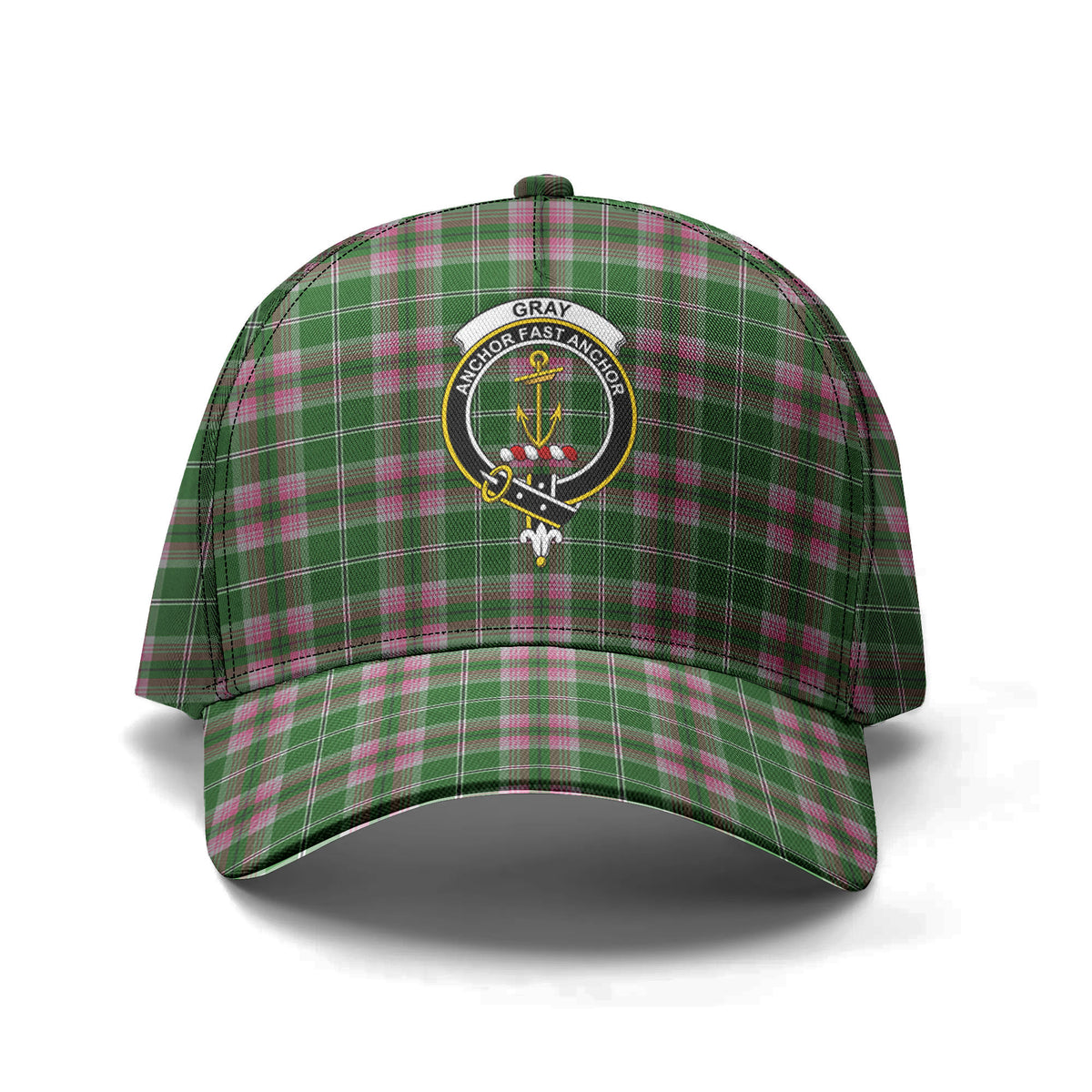 Gray Hunting Tartan Crest Classic Cap