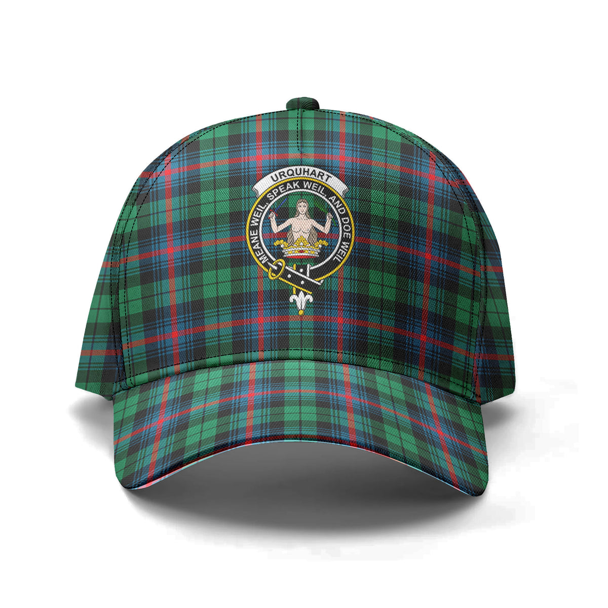 Urquhart Broad Red Ancient Tartan Crest Classic Cap