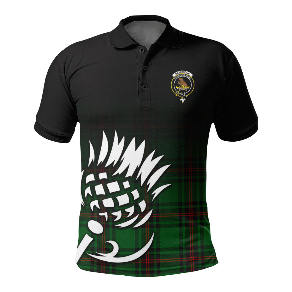 Beveridge Tartan Crest Polo Shirt - Thistle Black Style