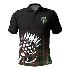 Buchanan Hunting Tartan Crest Polo Shirt - Thistle Black Style