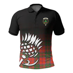 Grant Ancient Tartan Crest Polo Shirt - Thistle Black Style