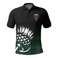 MacAlpine Ancient Tartan Crest Polo Shirt - Thistle Black Style