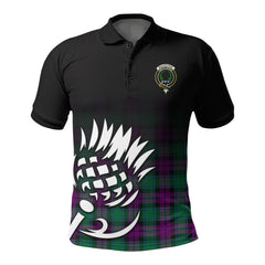 MacArthur – Milton Tartan Crest Polo Shirt - Thistle Black Style