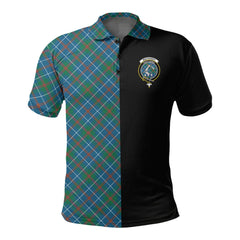 MacHardy Ancient Tartan Polo Shirt Half of Me - Cross Style