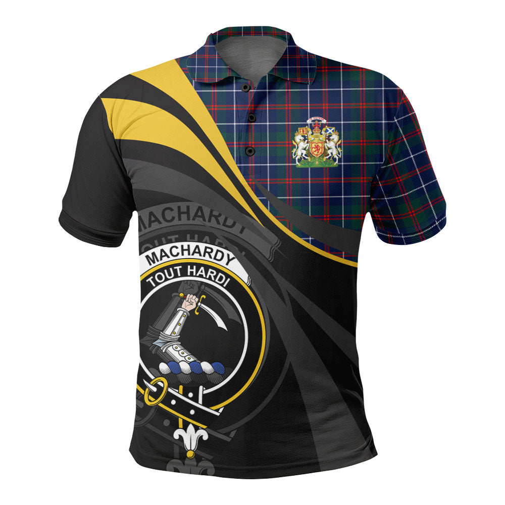 MacHardy Modern Tartan Polo Shirt - Royal Coat Of Arms Style