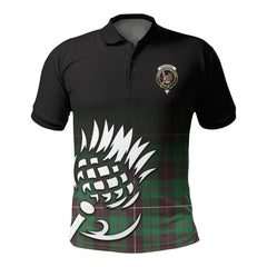 MacKinnon Hunting Ancient Tartan Crest Polo Shirt - Thistle Black Style