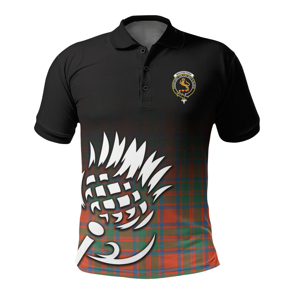 MacKintosh Ancient Tartan Crest Polo Shirt - Thistle Black Style