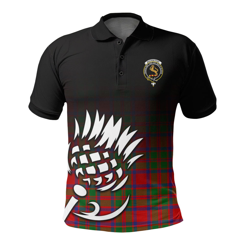 MacKintosh Modern Tartan Crest Polo Shirt - Thistle Black Style