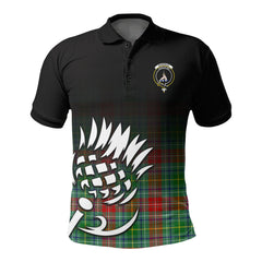 Muirhead Tartan Crest Polo Shirt - Thistle Black Style