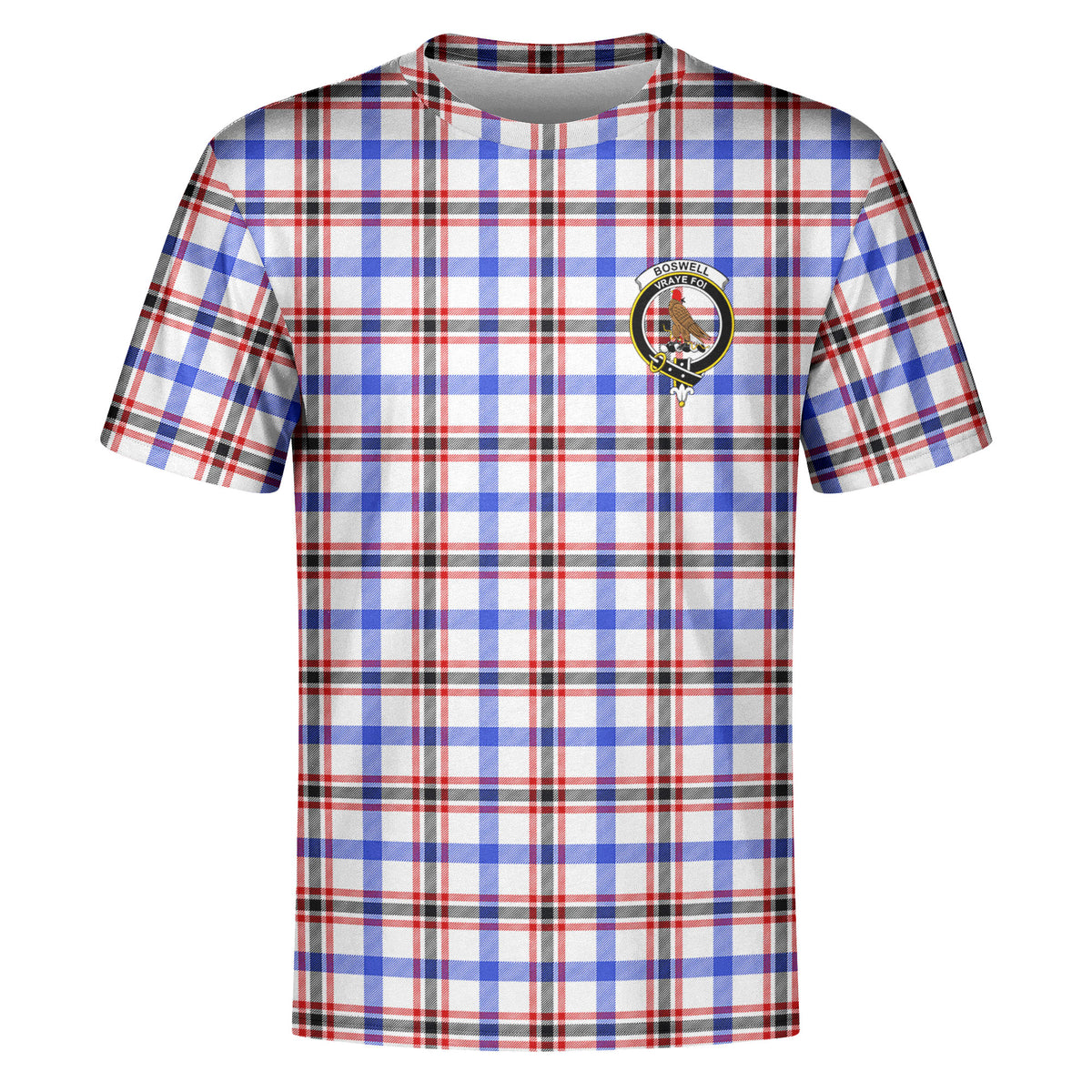 Boswell Modern Tartan Crest T-shirt