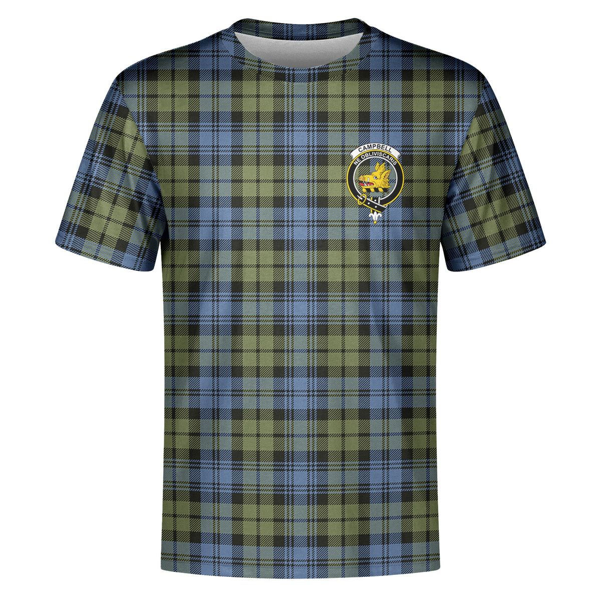 Campbell Faded Tartan Crest T-shirt